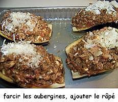 recette Aubergines Farcies au Thon  de Ana Luthi et Froufrous de courgettes