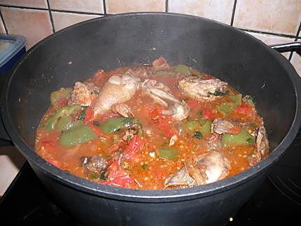 recette Poulet à la tomate et aux pois chiches