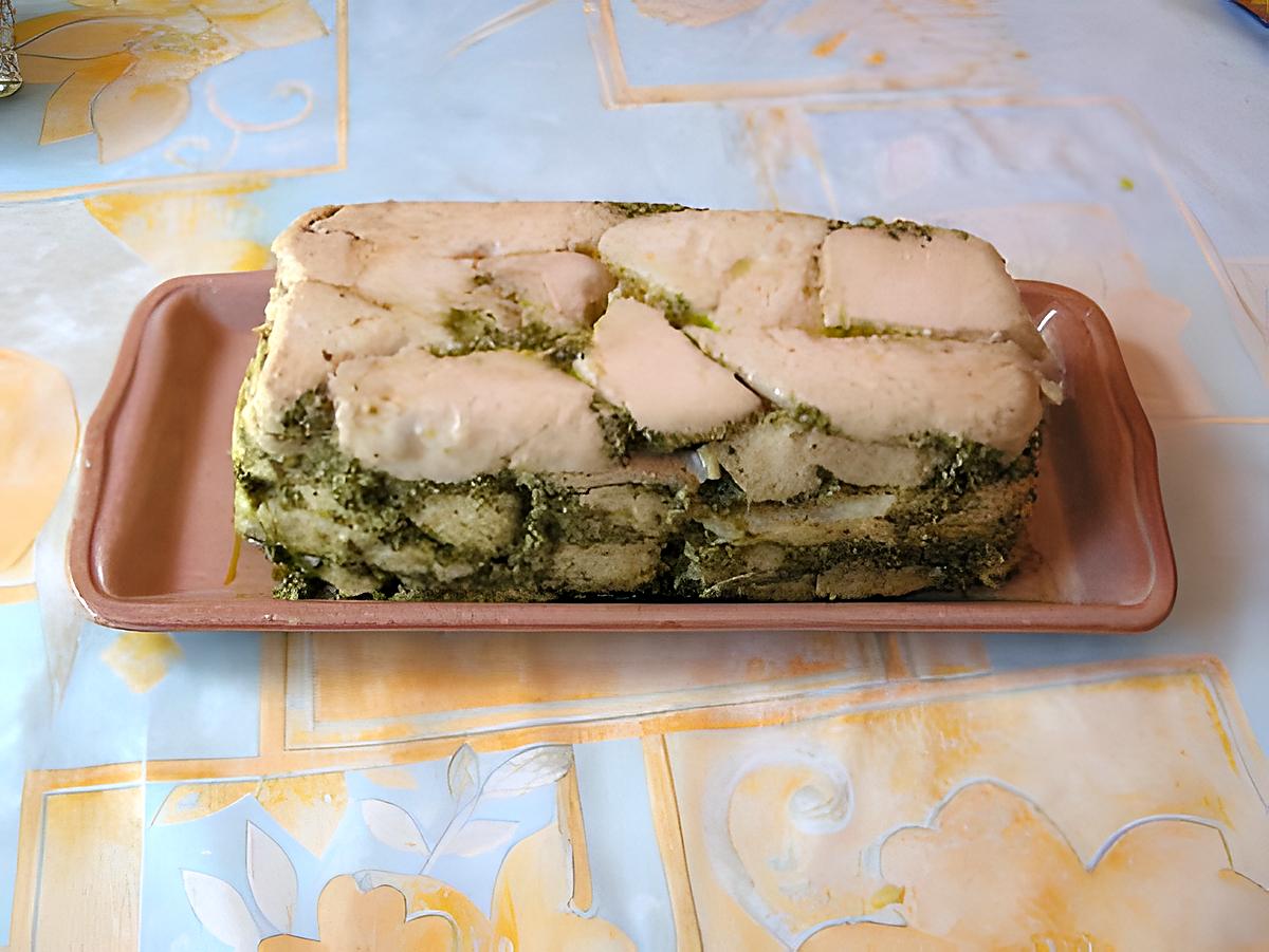 recette Terrine de poulet au pesto