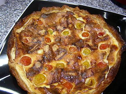 recette quiche tomate cerise saint-morêt et cantal