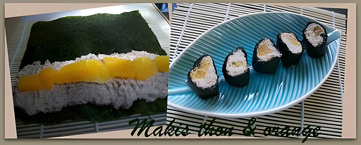 recette Makis au thon & orange