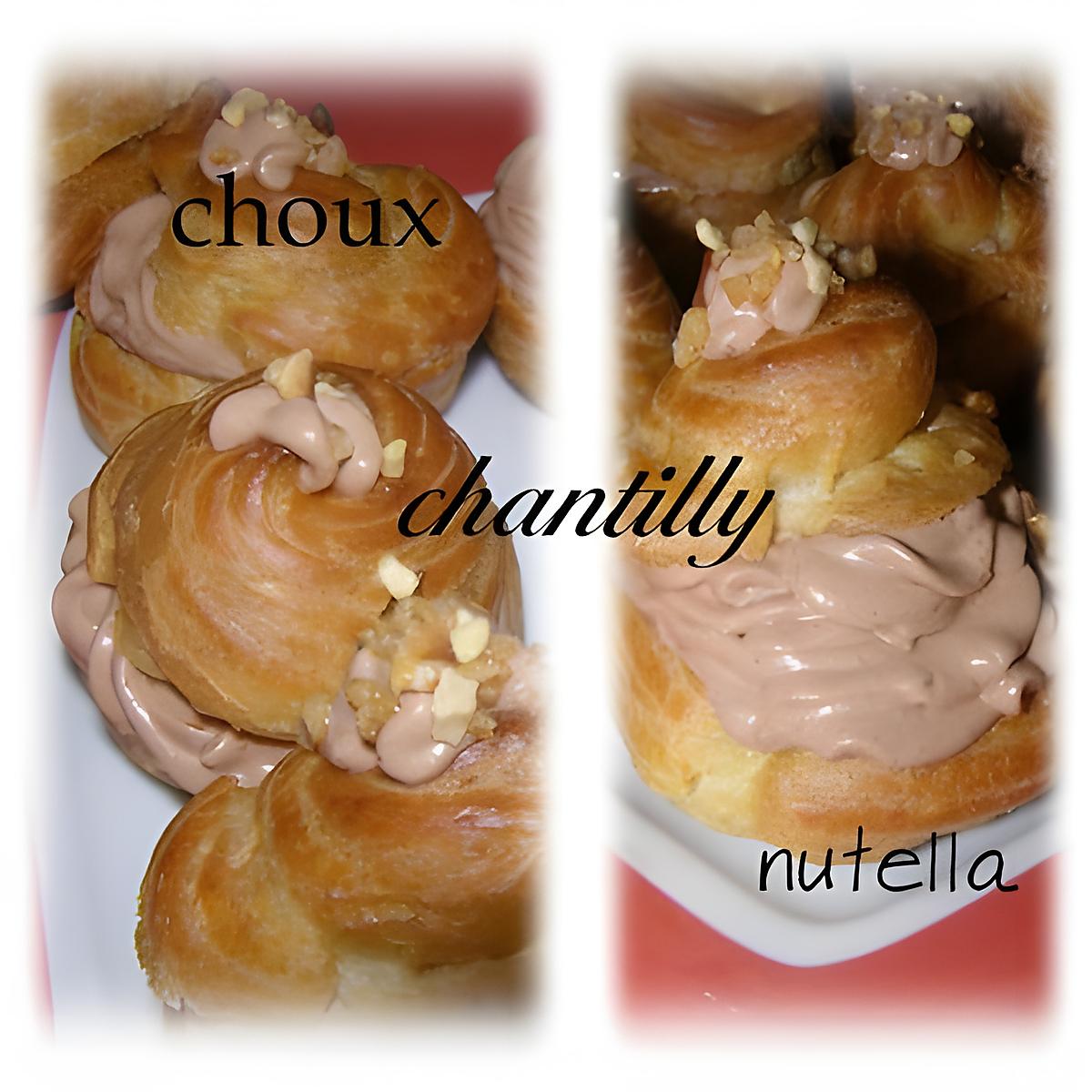 recette choux chantilly nutella