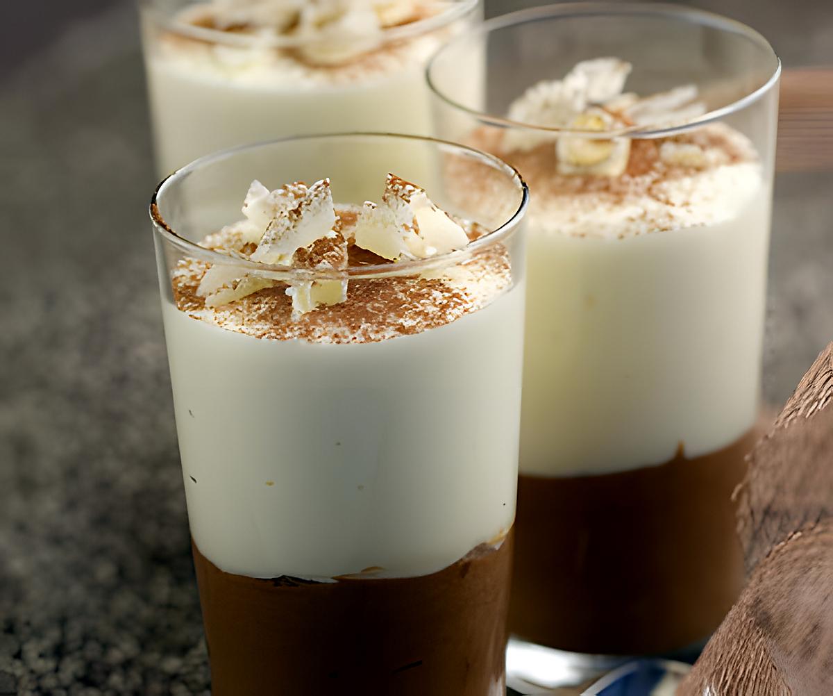 recette Mousses aux 2 chocolats