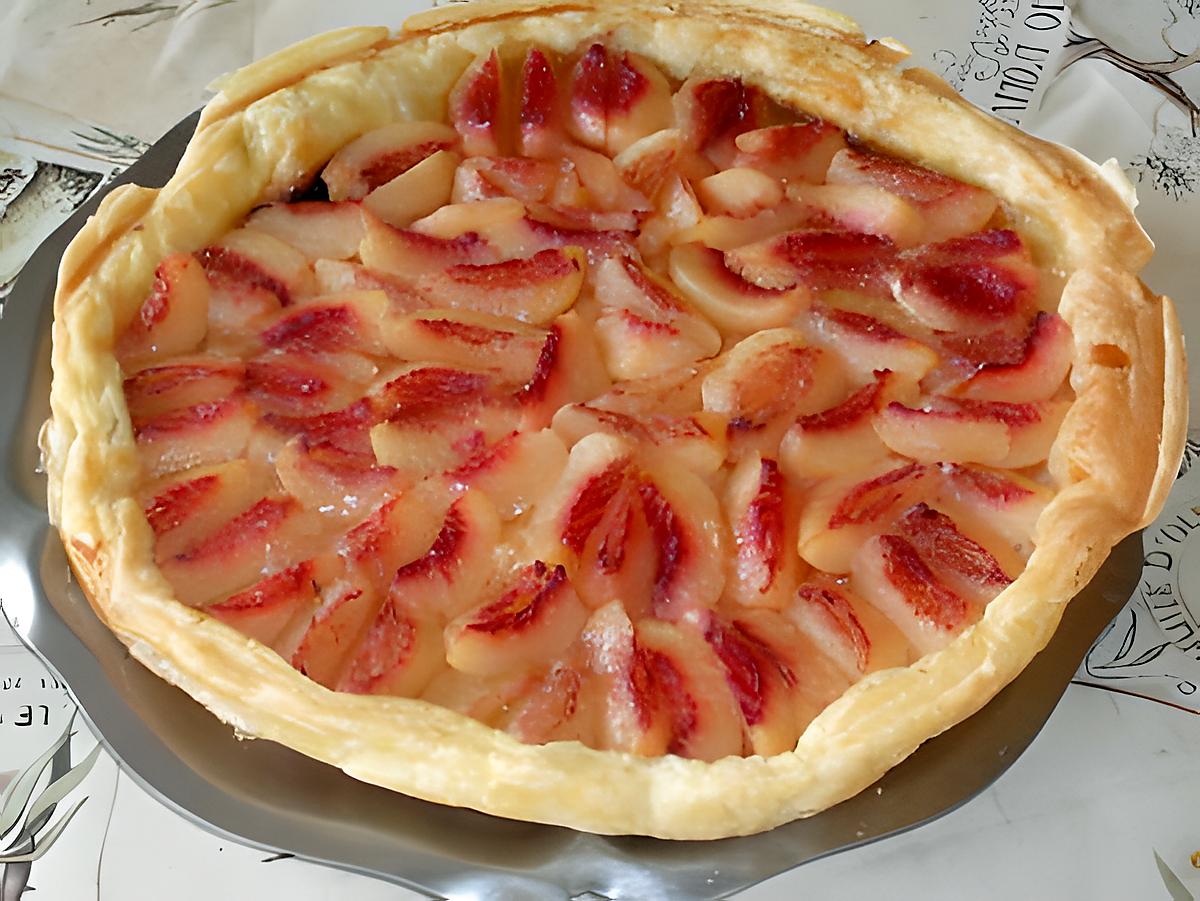 recette Tarte aux pêches