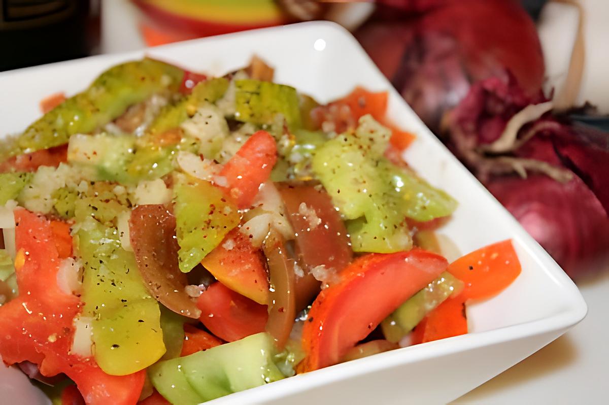 recette Salade aux 4 tomates