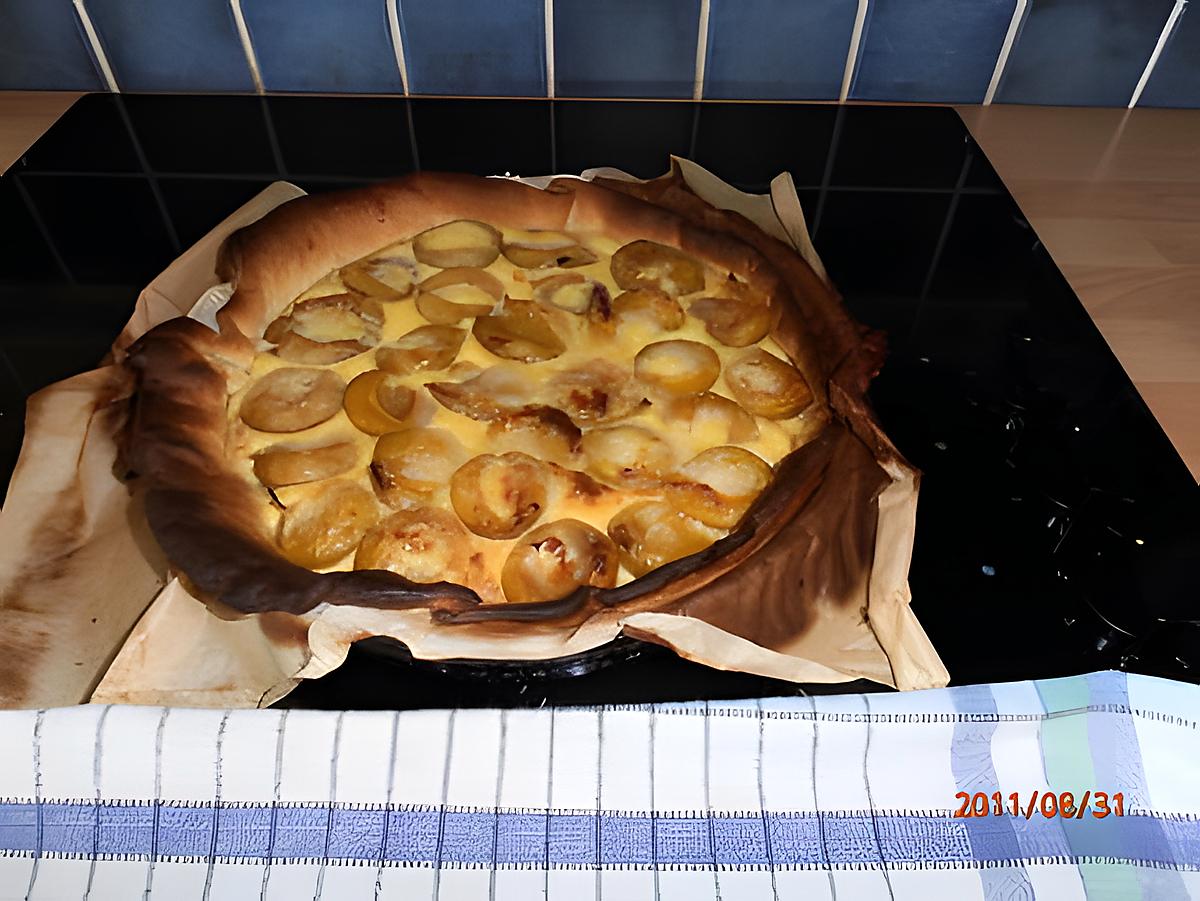 recette tarte au  prunes verte