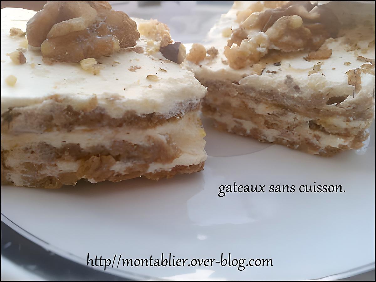 recette gateaux sans cuisson :