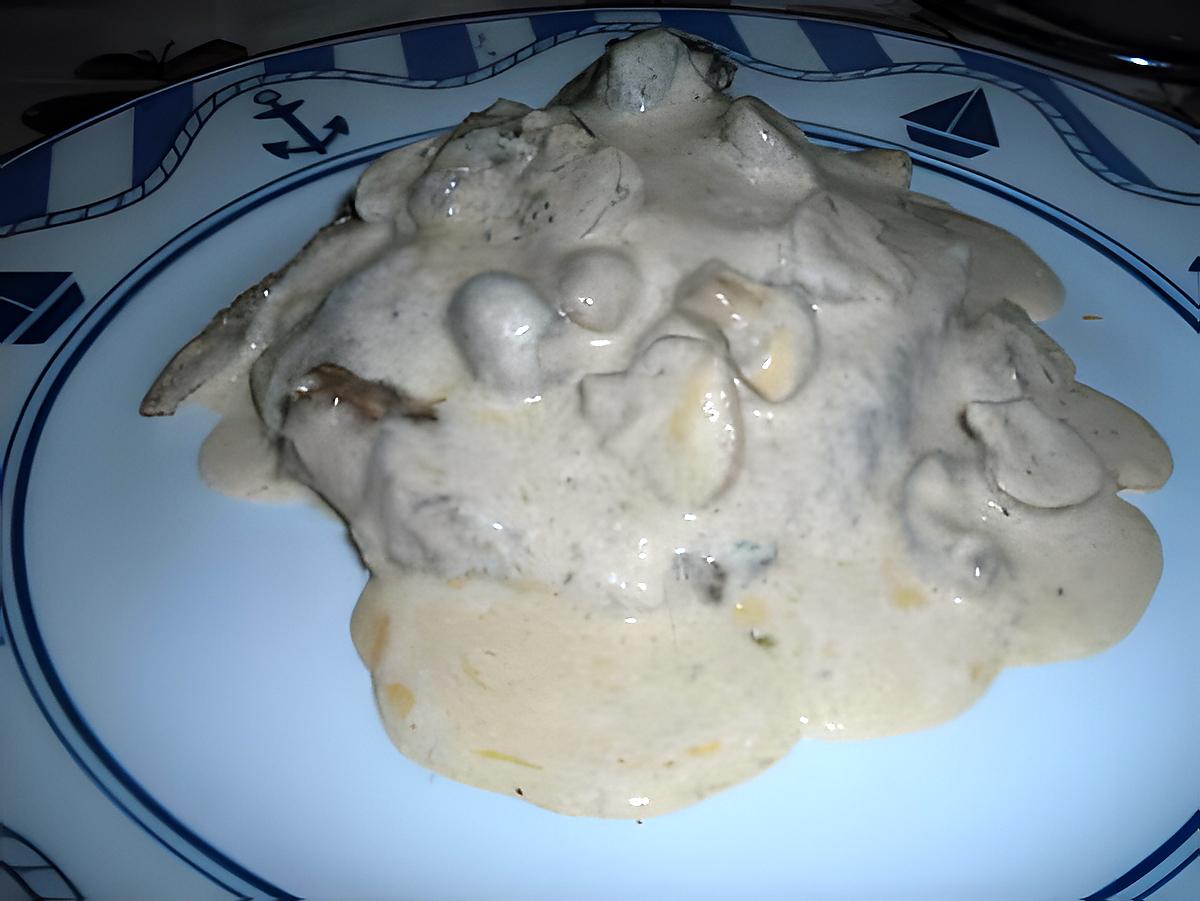 recette Côte de porc à la crème et aux champignons