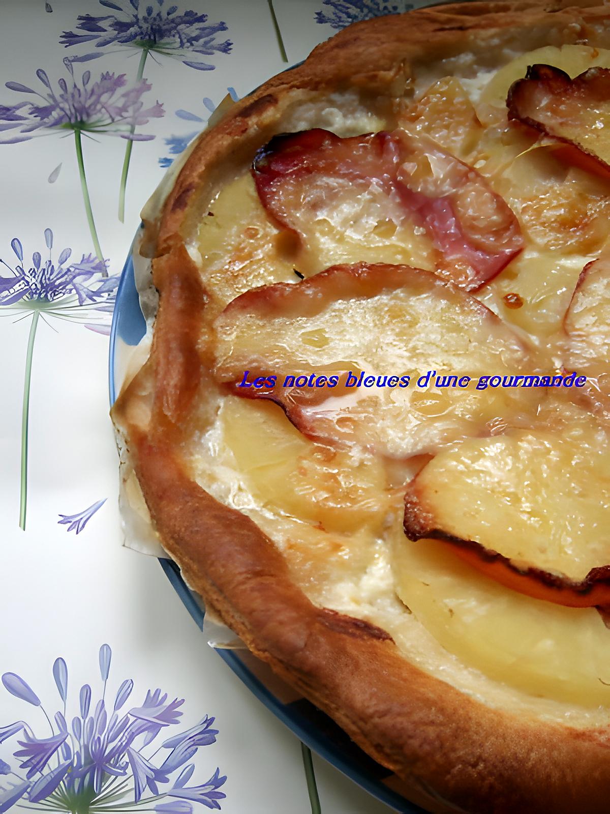 recette Tarte à l'ananas, bacon et comté