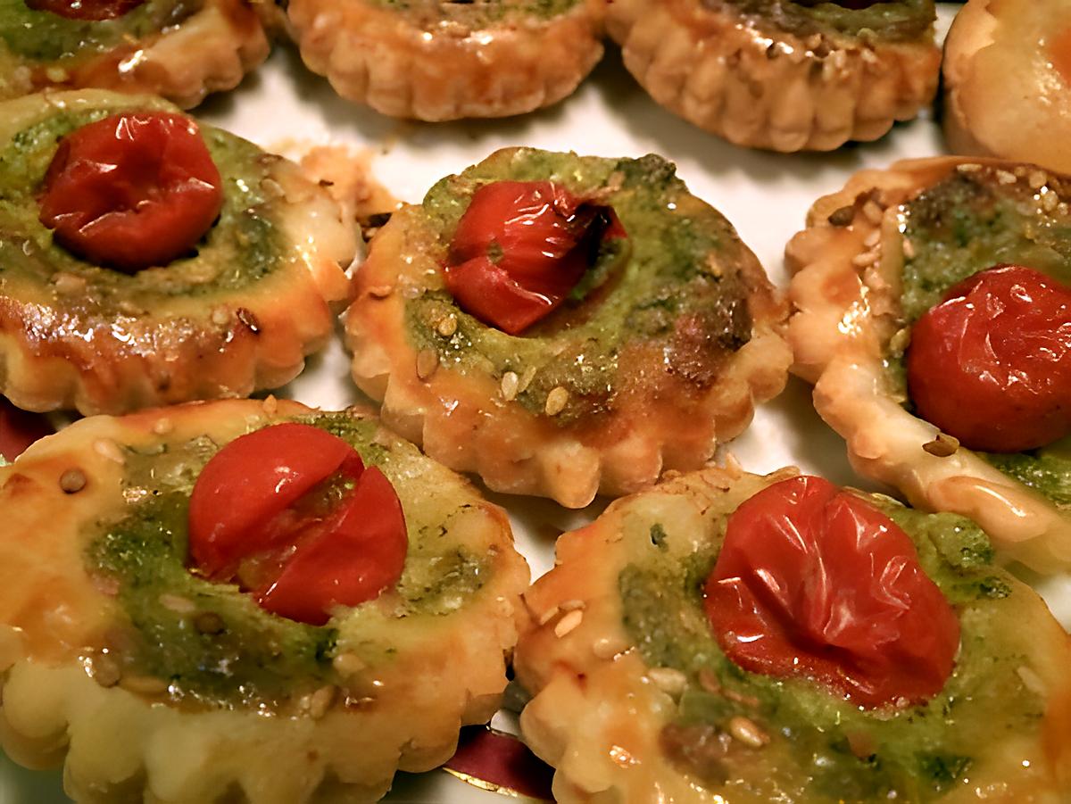 recette Tartelettes pesto et tomates cerises