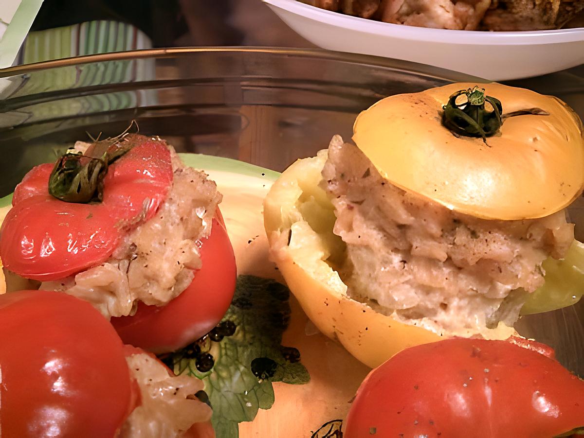 recette Tomates farcies au risotto