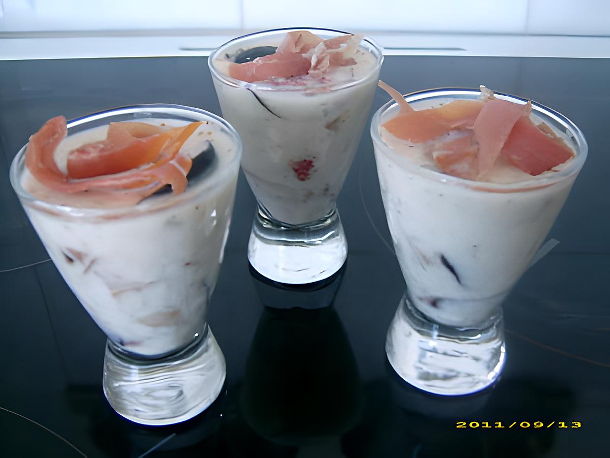 recette panna cotta de chèvre à la figue et au jambon serrano