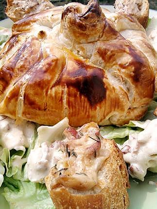 recette Feuilleté de camembert et sa salade gourmande