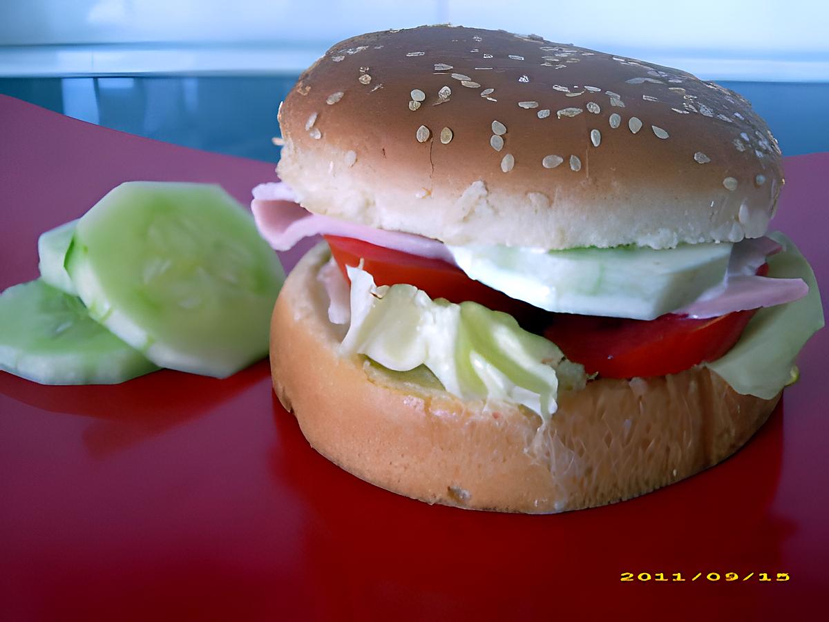 recette hamburger froid aux petits légumes et curry