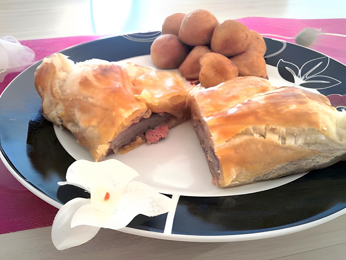 recette Magret de canard au fois gras en croûte"concocter par mr gourmand"