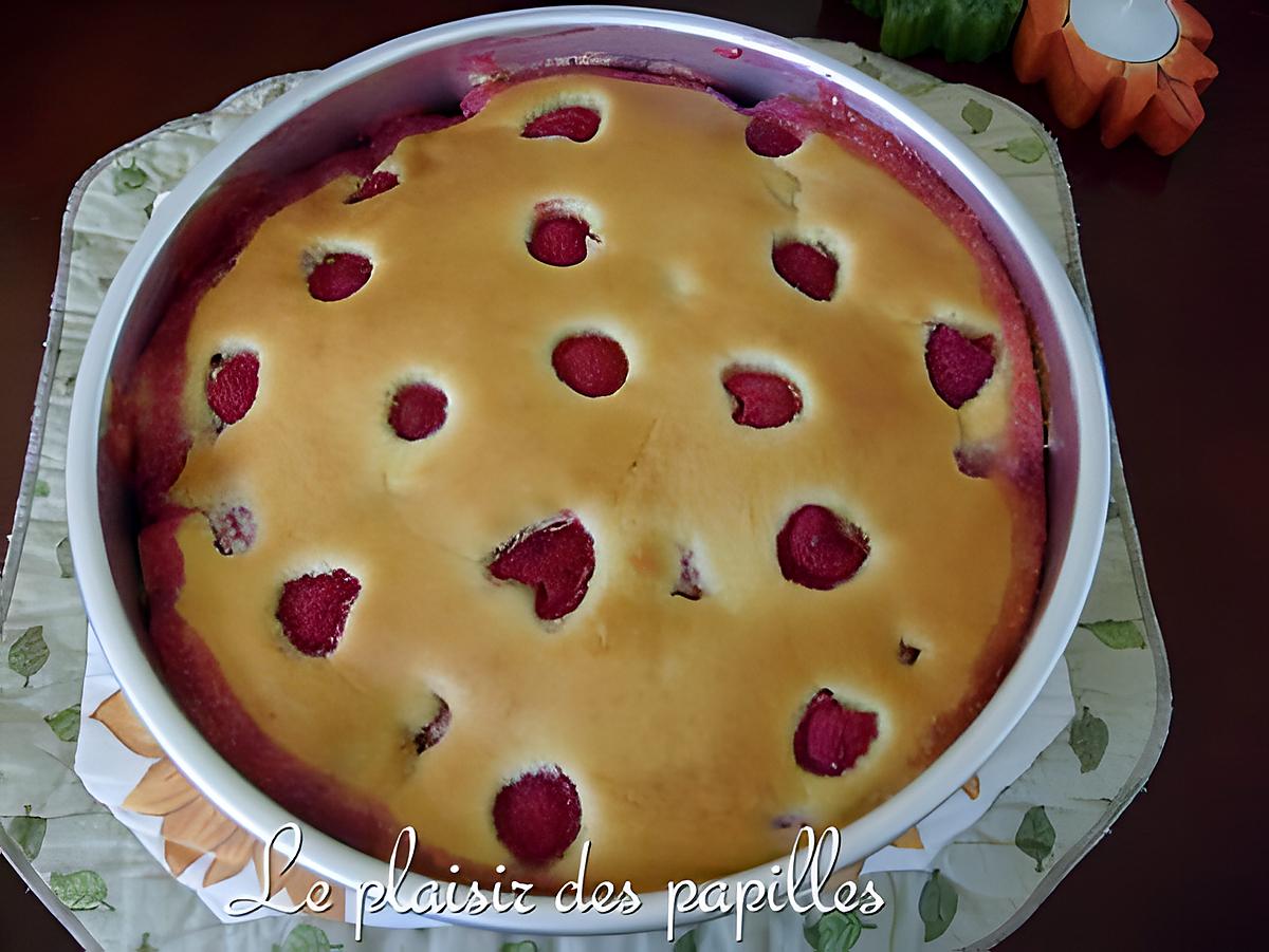 recette Gâteau-pouding aux framboises