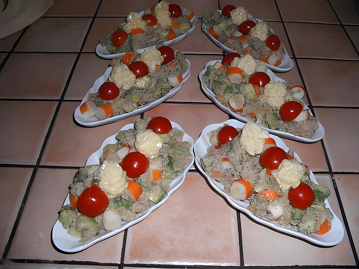 recette Coupelle d'avocat et sa garniture