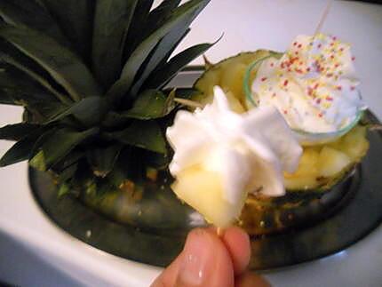 recette Salade d'ananas et chantilly