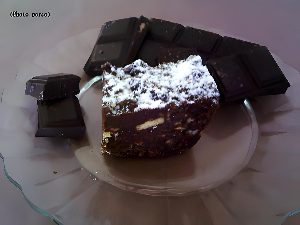 recette Cake chocolat biscuit (sans cuisson)