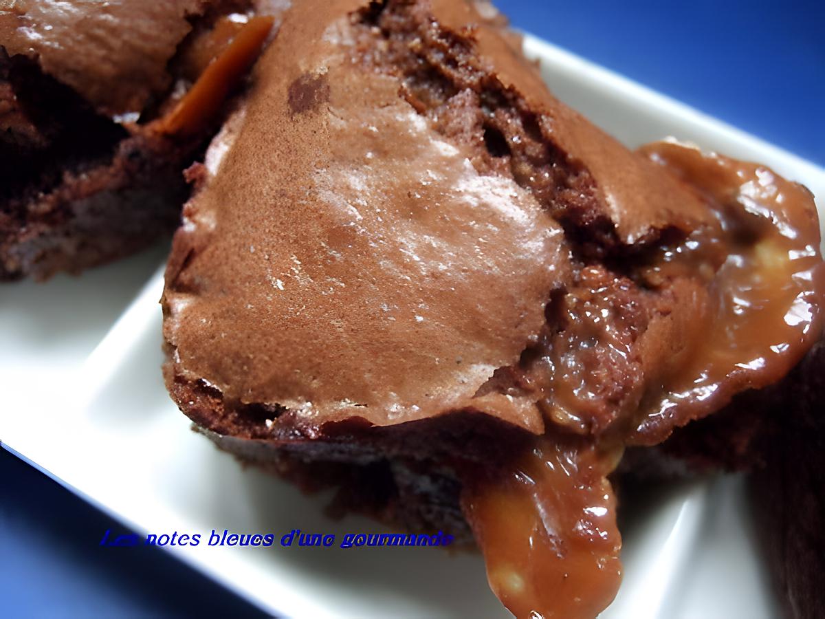 recette Financiers au chocolat et caramels salés