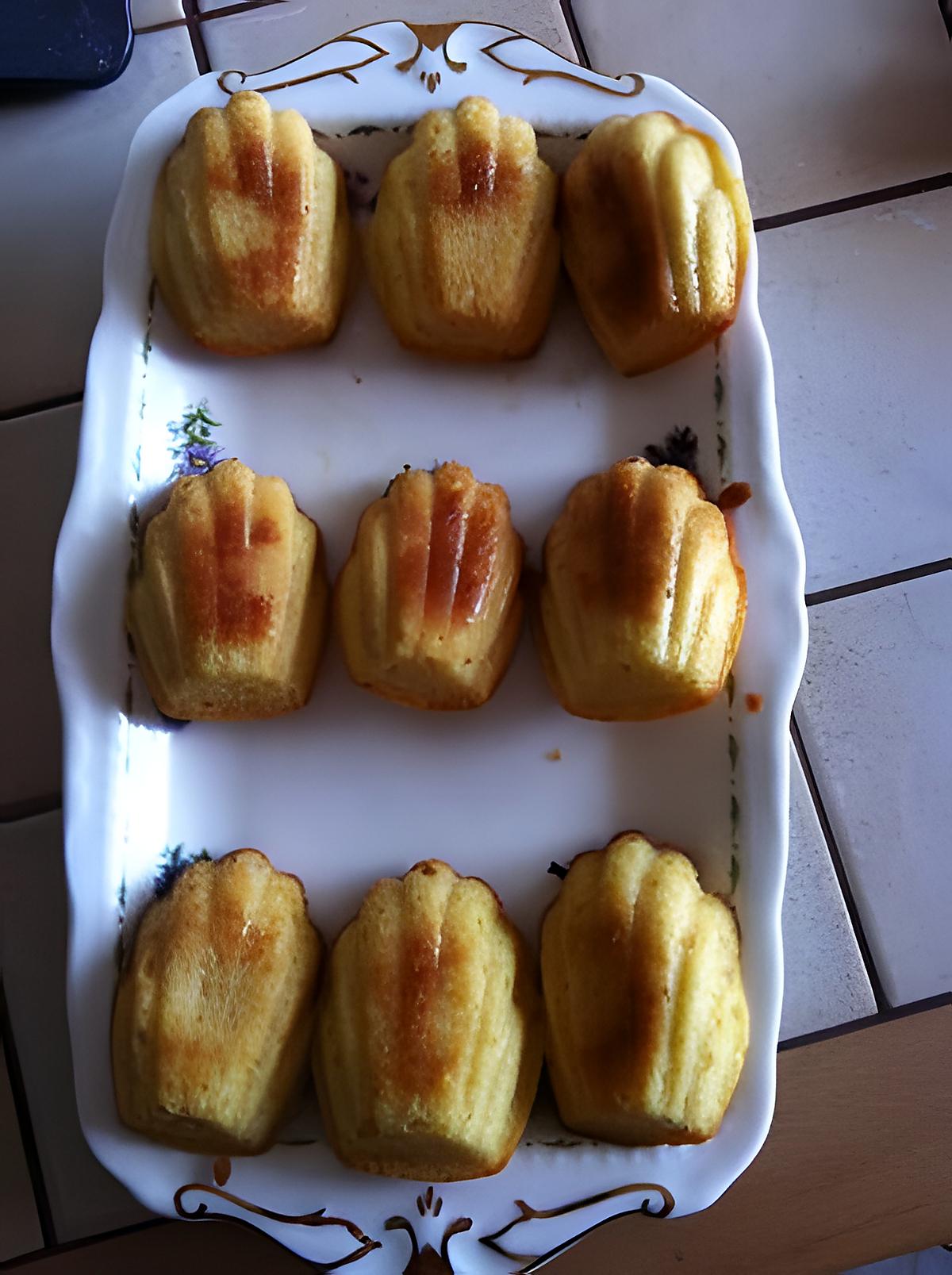 recette Madeleines à la fleur d'Oranger (Cointreau)(Vahiné)