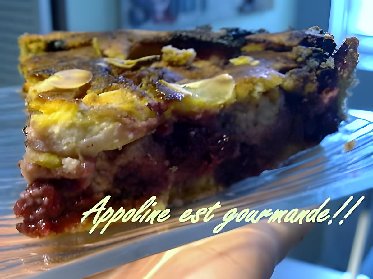 recette Tarte aux prunes et aux poires