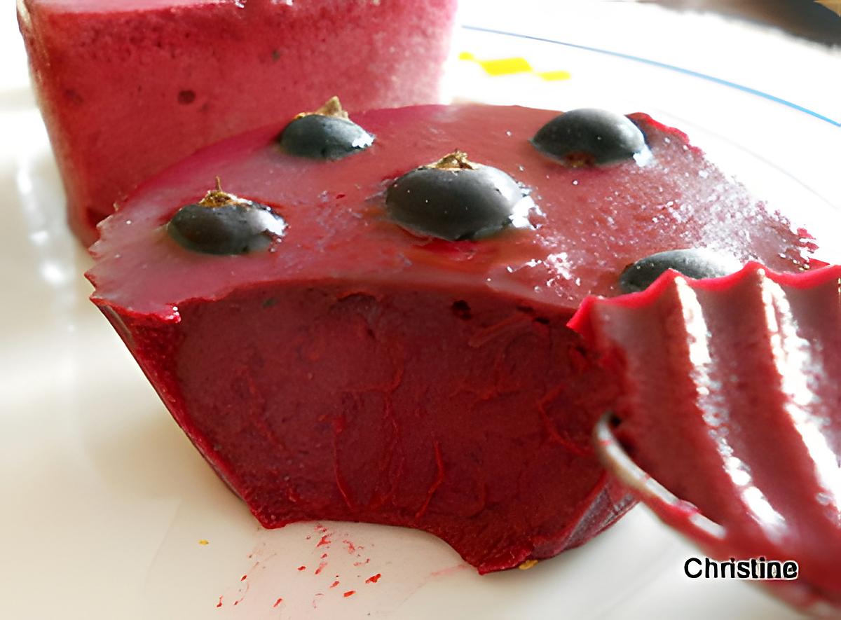 recette Petit flan cassis