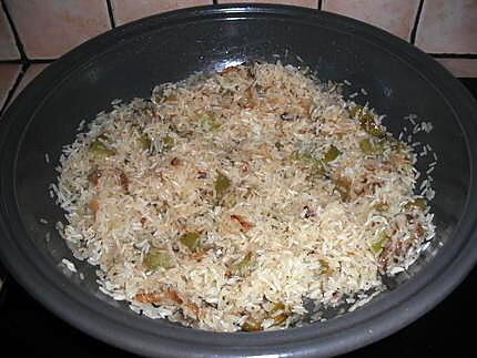 recette Flétan avec son riz au tajine