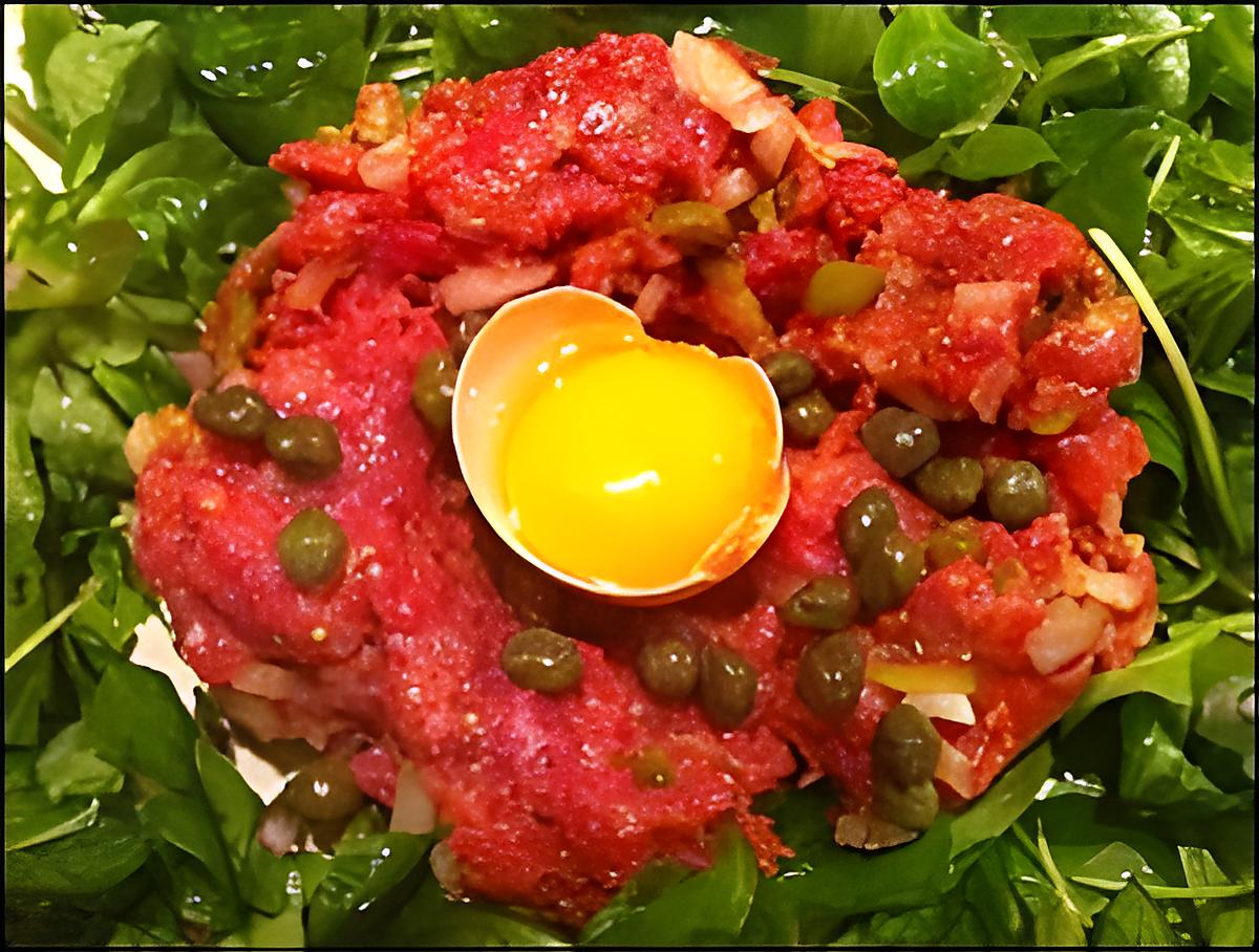 recette Tartare de boeuf façon bistrot