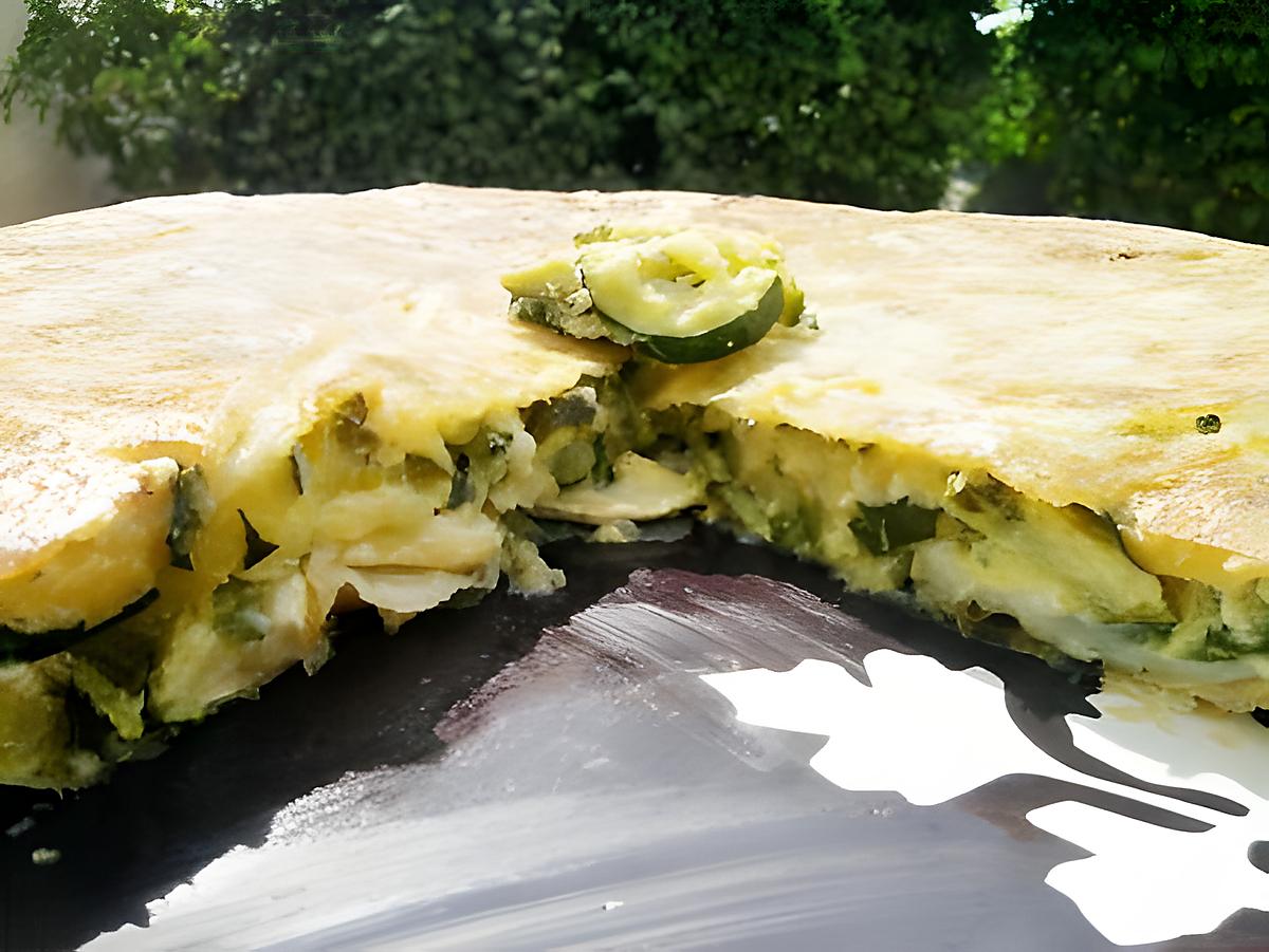 recette Pastilla de courgettes au chévre