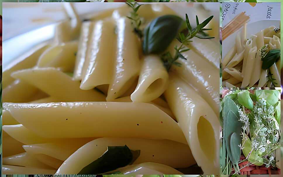 recette Penne sauce aux herbes aromatiques
