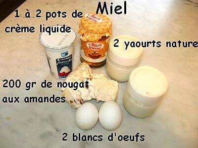 recette Glace au nougat et miel