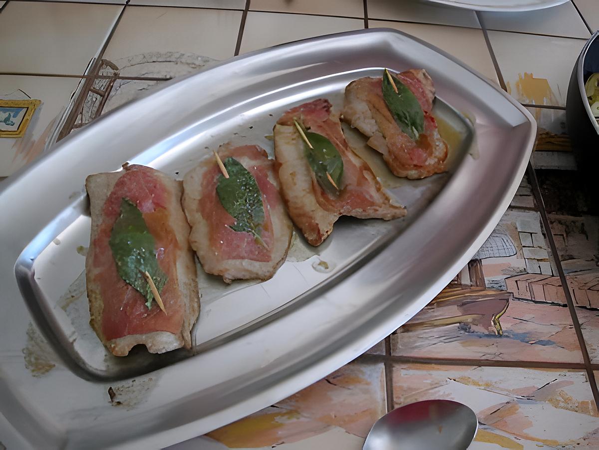 recette Saltimbocca alla romana (Femina) (photo perso)