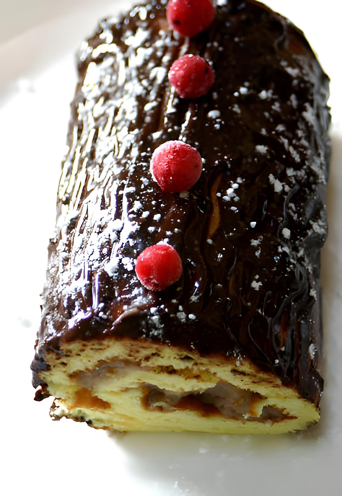 recette Bûche de Noël aux marrons