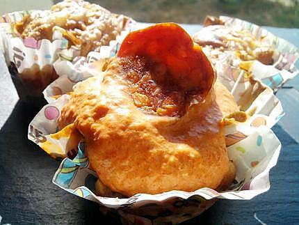 recette Mini cupcakes aux chorizo et son glaçage aux poivrons
