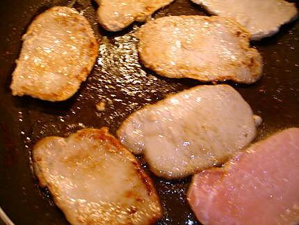 recette Bife de Porco com camarao e cogumelos (Tranches de porc crevettes champignons)
