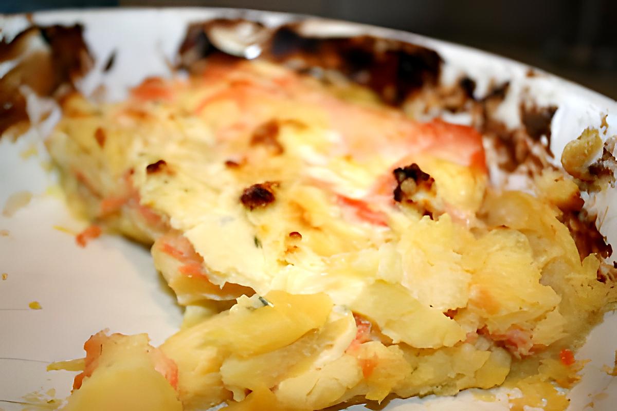 recette Gratin Dauphinois au Saumon