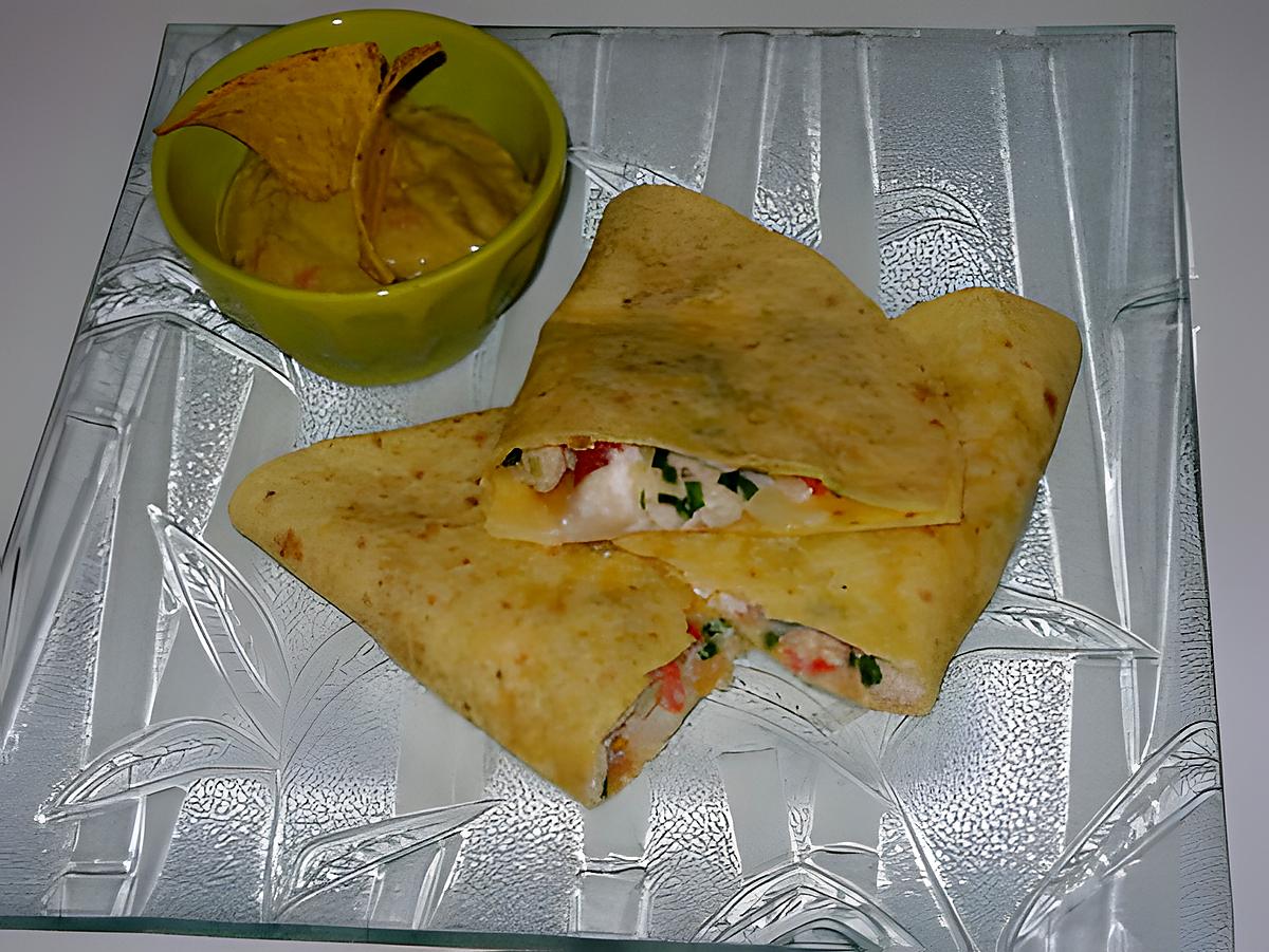 recette Guacamole et quesadillas au poulet