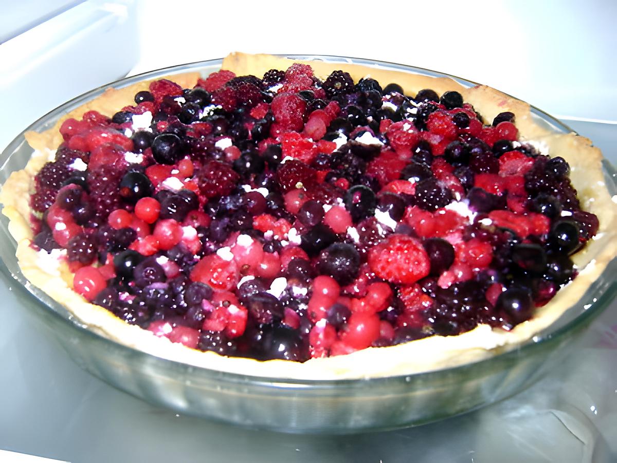 recette Tarte aux fruit rouges au lait végétale (sans lactose)