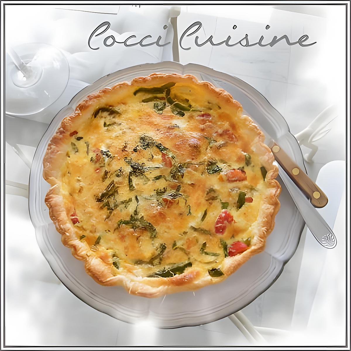 recette Quiche aux légumes et basilic