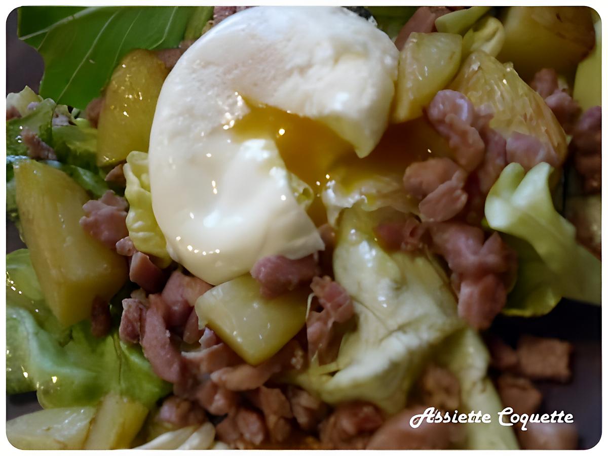 recette Salade campagnarde et son oeuf poché