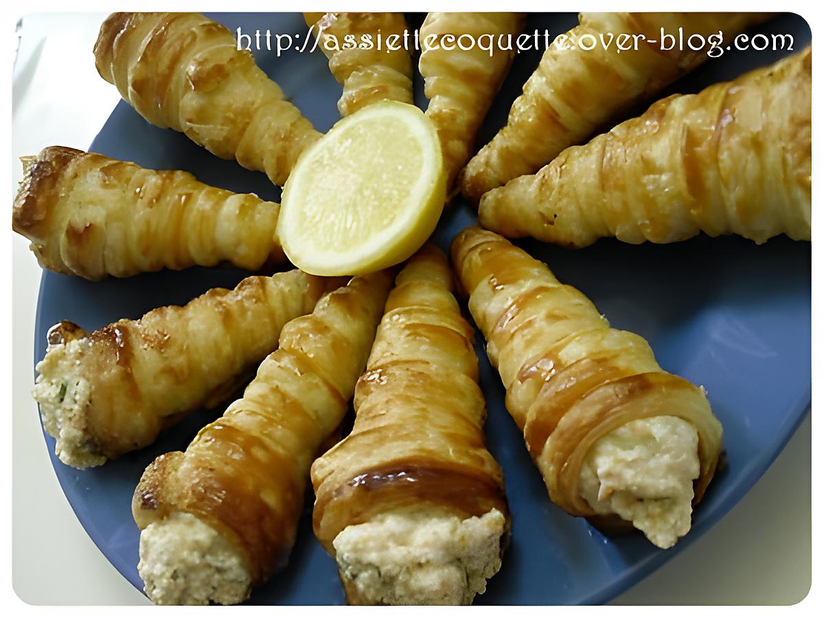 recette Cornet feuilleté au surimi