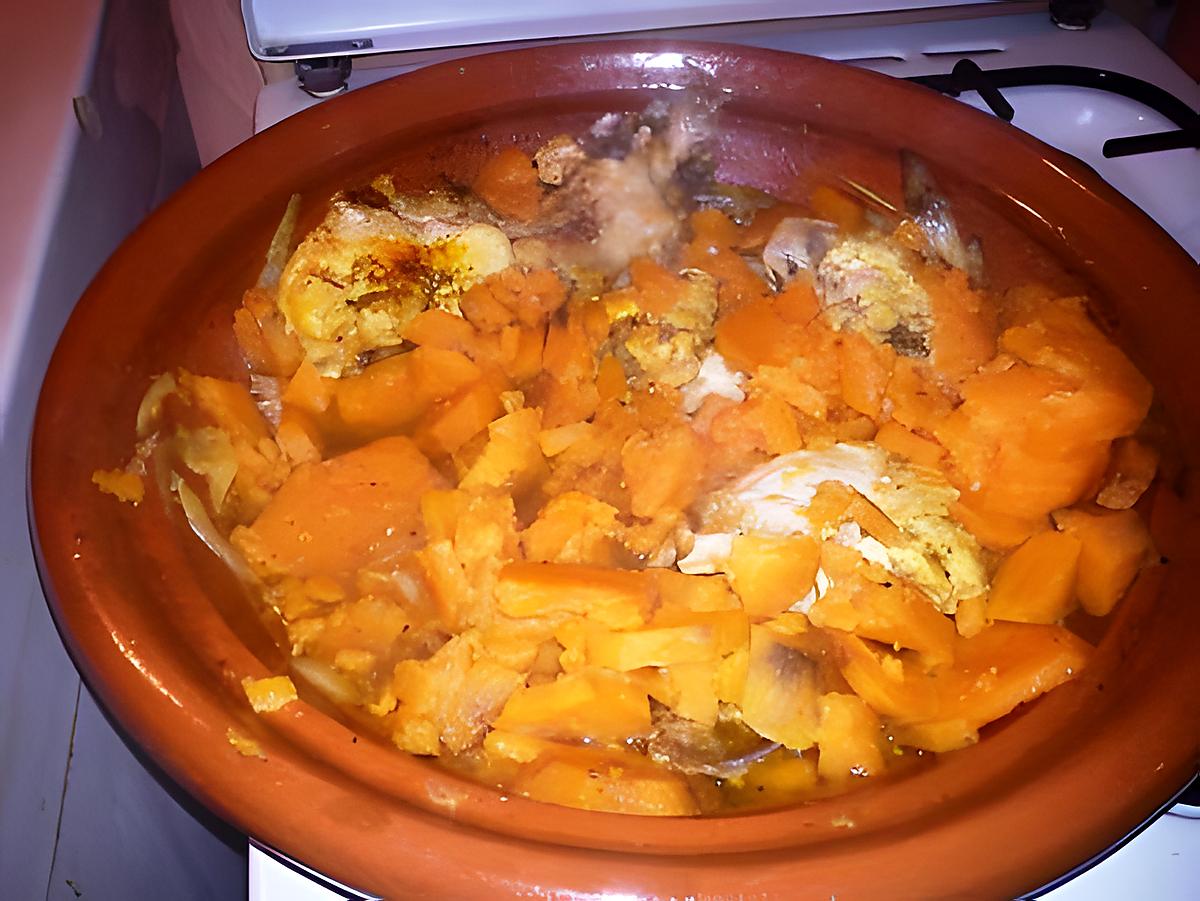 recette TAJINE DE POULET ET AUX PATATES DOUCES