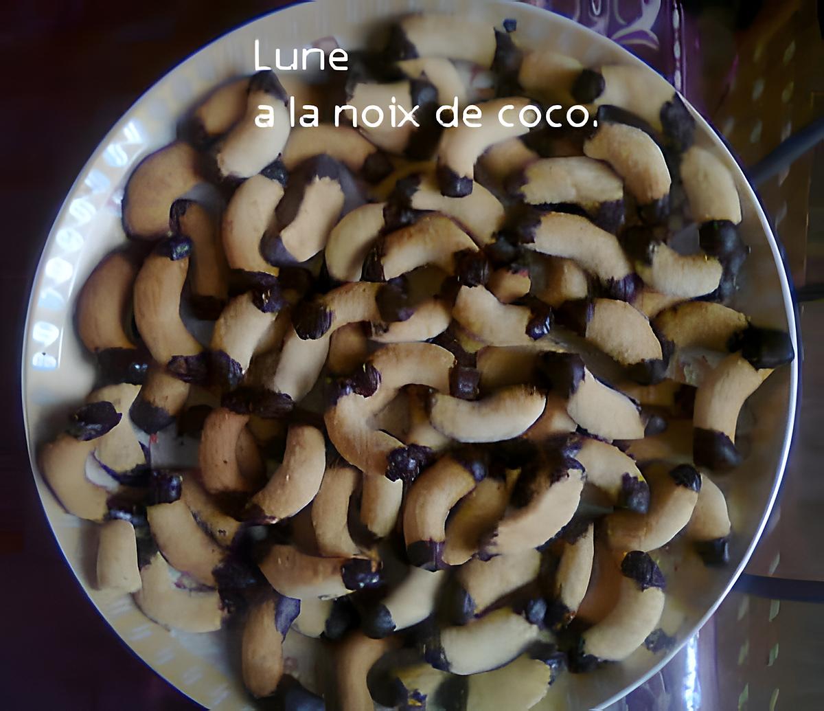 recette LUNE A LA NOIX DE COCO ET CHOCOLAT