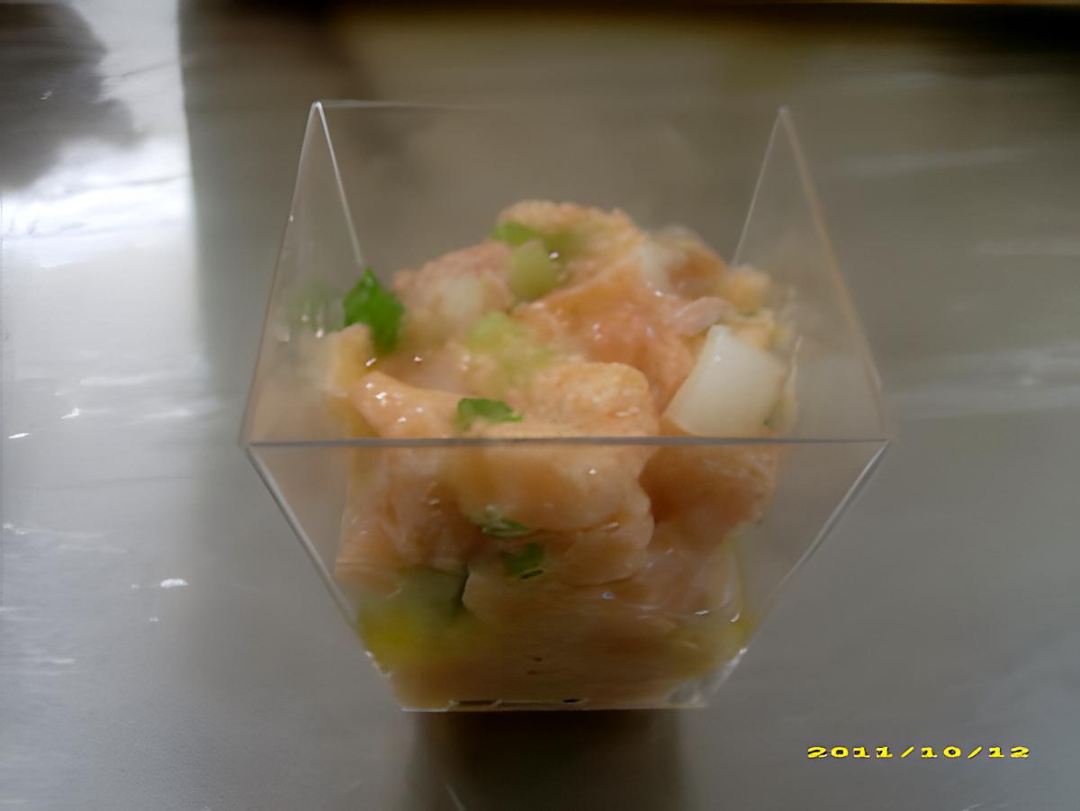 recette tartare de saumon en verrine