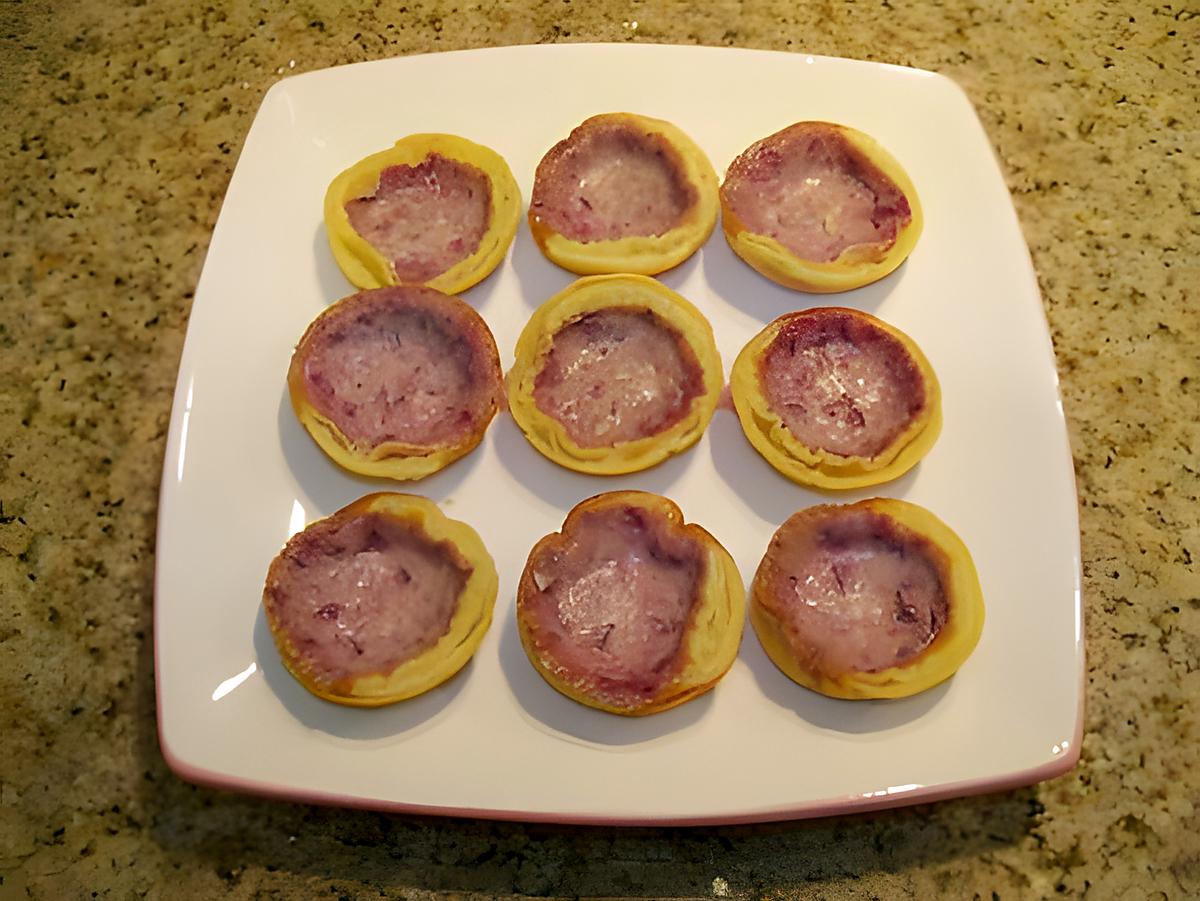 recette Mini-tartelettes aux framboises