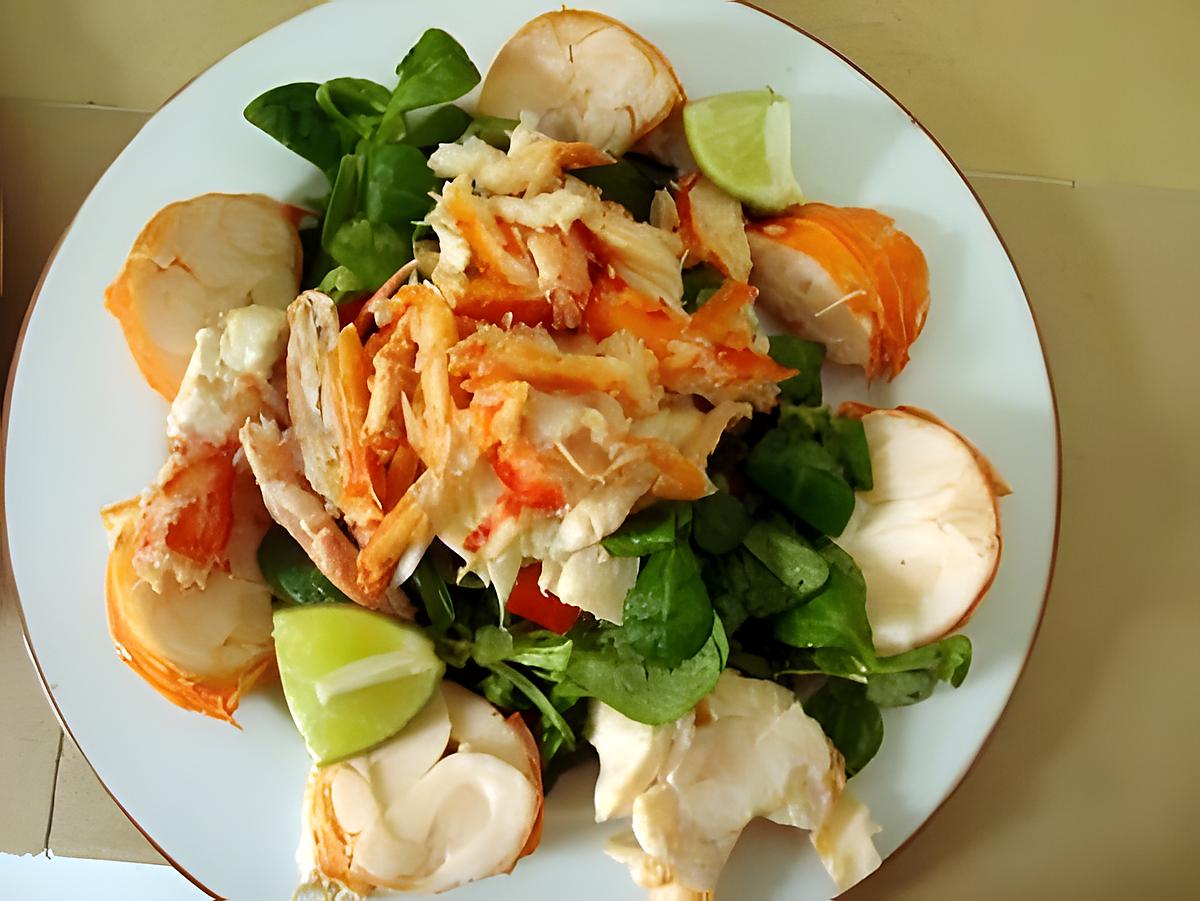 recette Salade de homard ou langouste