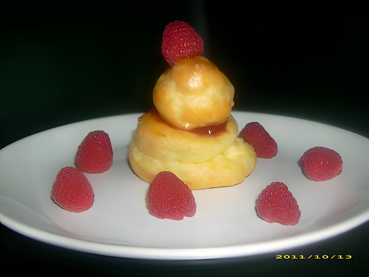 recette Délicieuse religieuse à la framboise