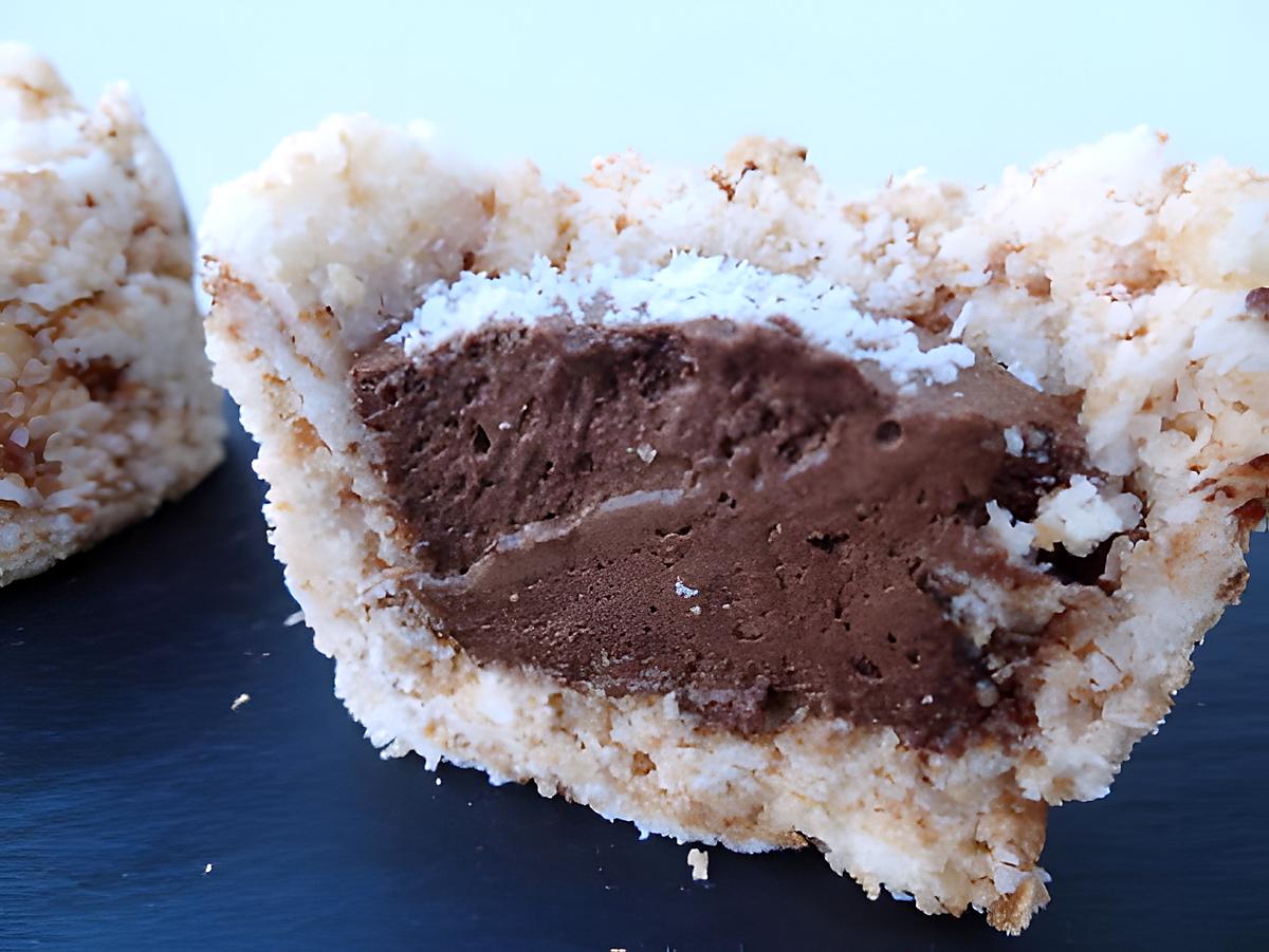 recette Petits Sablés coco et sa mousse au chocolat