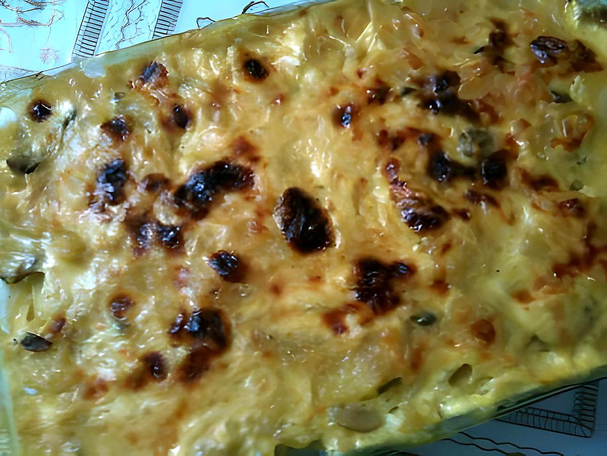 recette GRATIN DAUPHINOIS A LA MOUTARDE  AUX CHAMPIGNONS ET POIREAUX